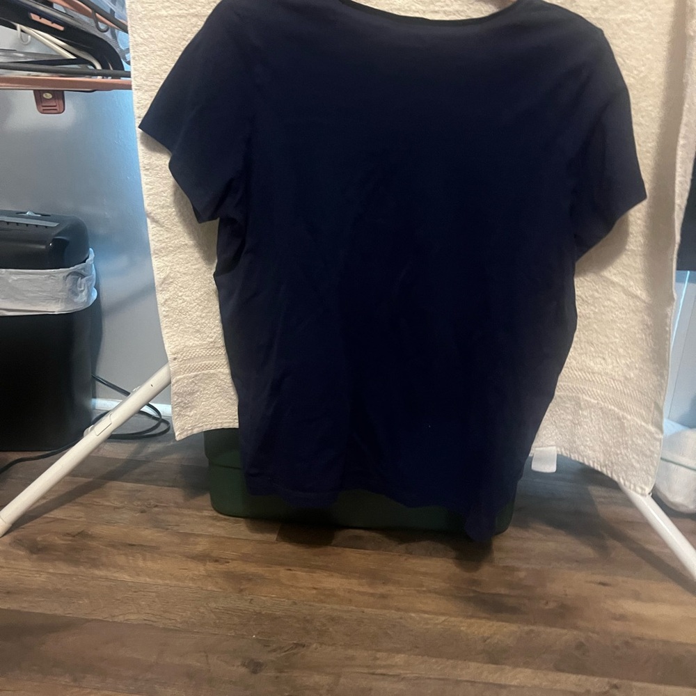 Hue Navy Blue V-Neck Sleep Shirt With Temp Tech Size Large